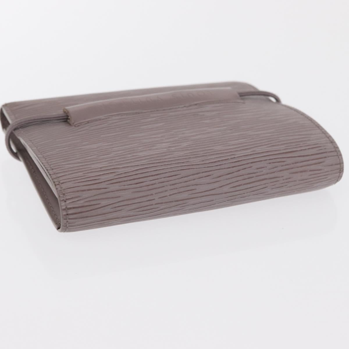 LOUIS VUITTON Epi Porte Monnaie Elastic Wallet Gray lilac M6366B LV Auth 149915