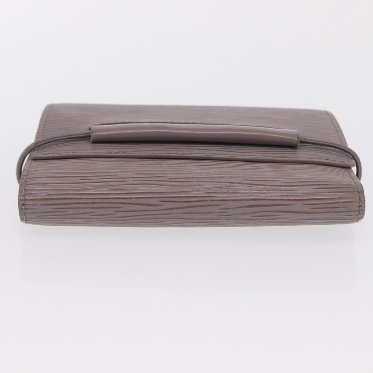 LOUIS VUITTON Epi Porte Monnaie Elastic Wallet Gray lilac M6366B LV Auth 149915