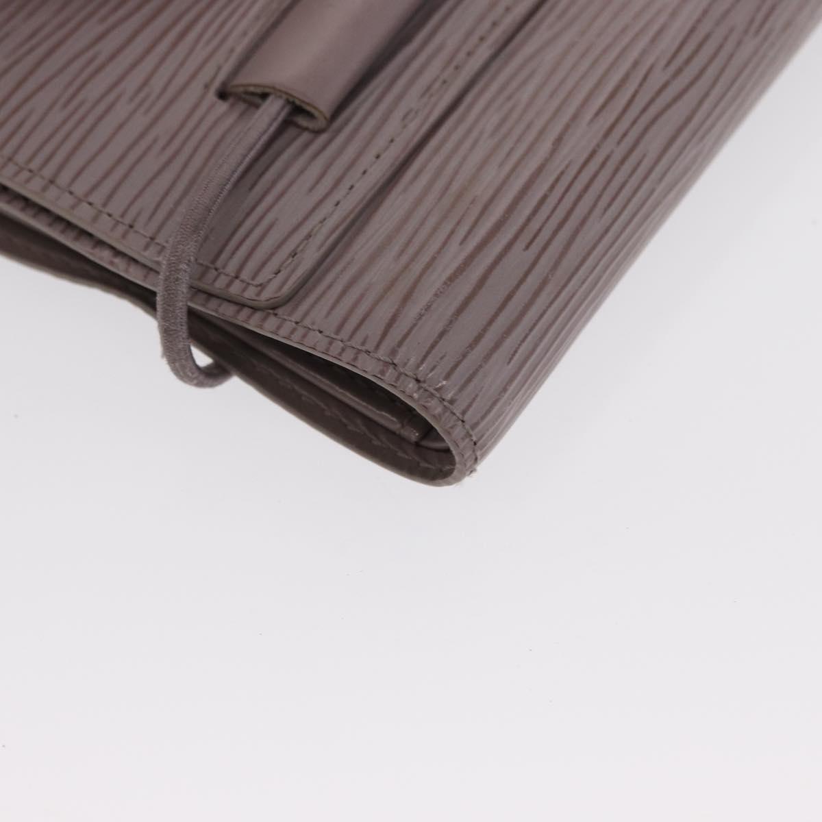 LOUIS VUITTON Epi Porte Monnaie Elastic Wallet Gray lilac M6366B LV Auth 149915