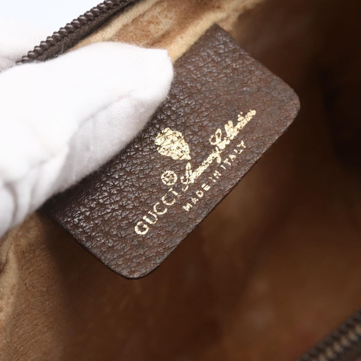 GUCCI GG Supreme Web Sherry Line Clutch Bag PVC Beige 156 01 012 Auth 149955