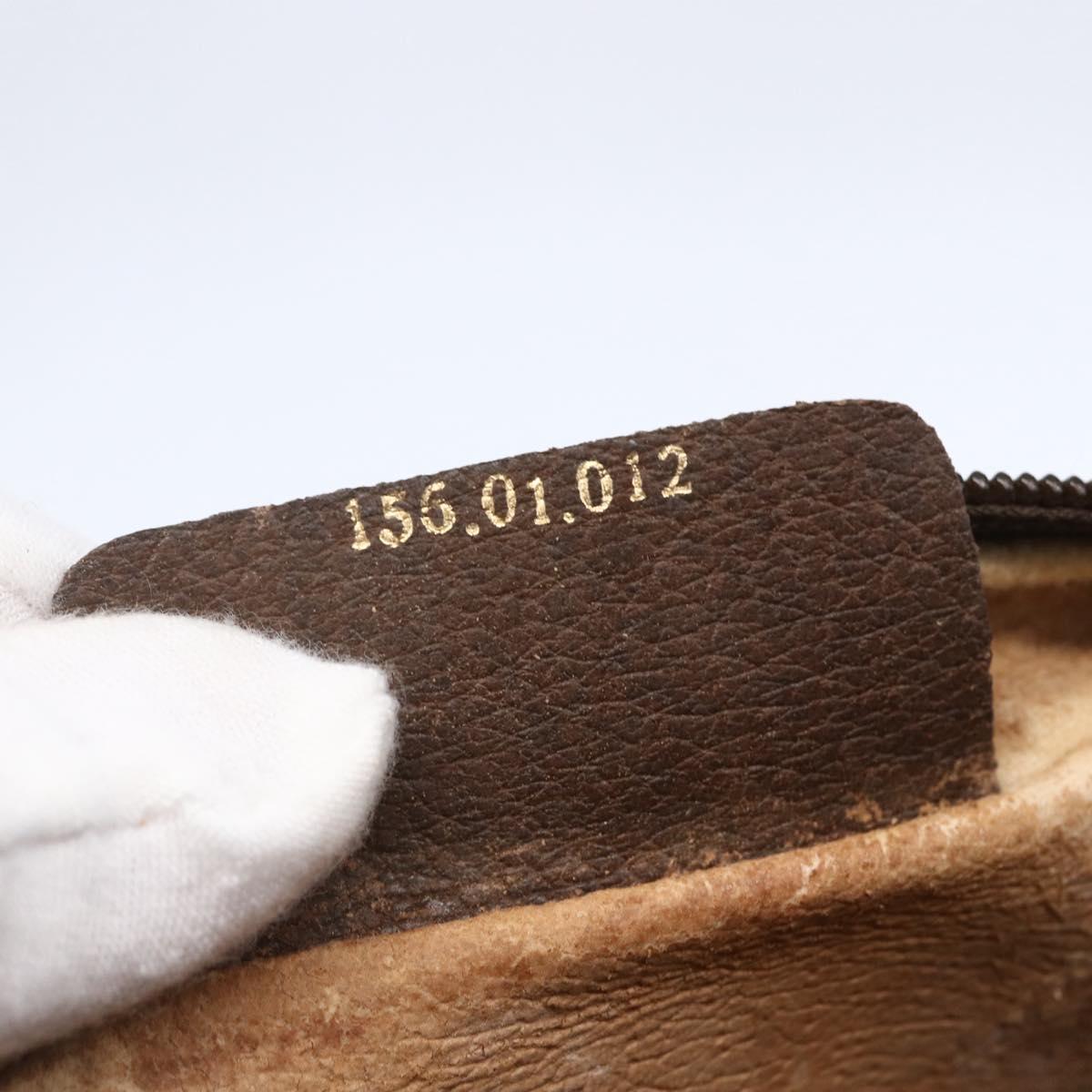 GUCCI GG Supreme Web Sherry Line Clutch Bag PVC Beige 156 01 012 Auth 149955