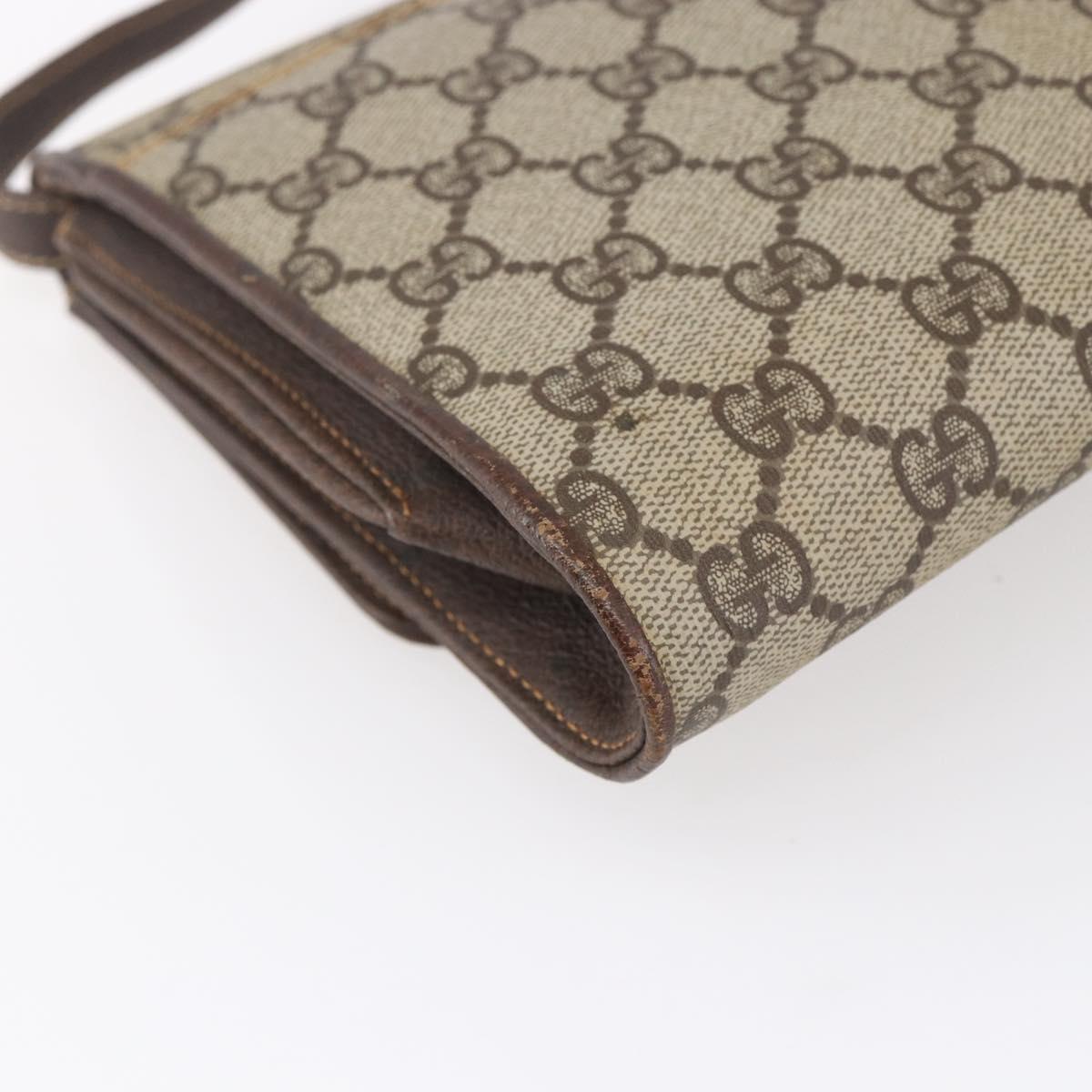 GUCCI GG Supreme Shoulder Bag PVC Beige Gold 904 02 050 Auth 149956