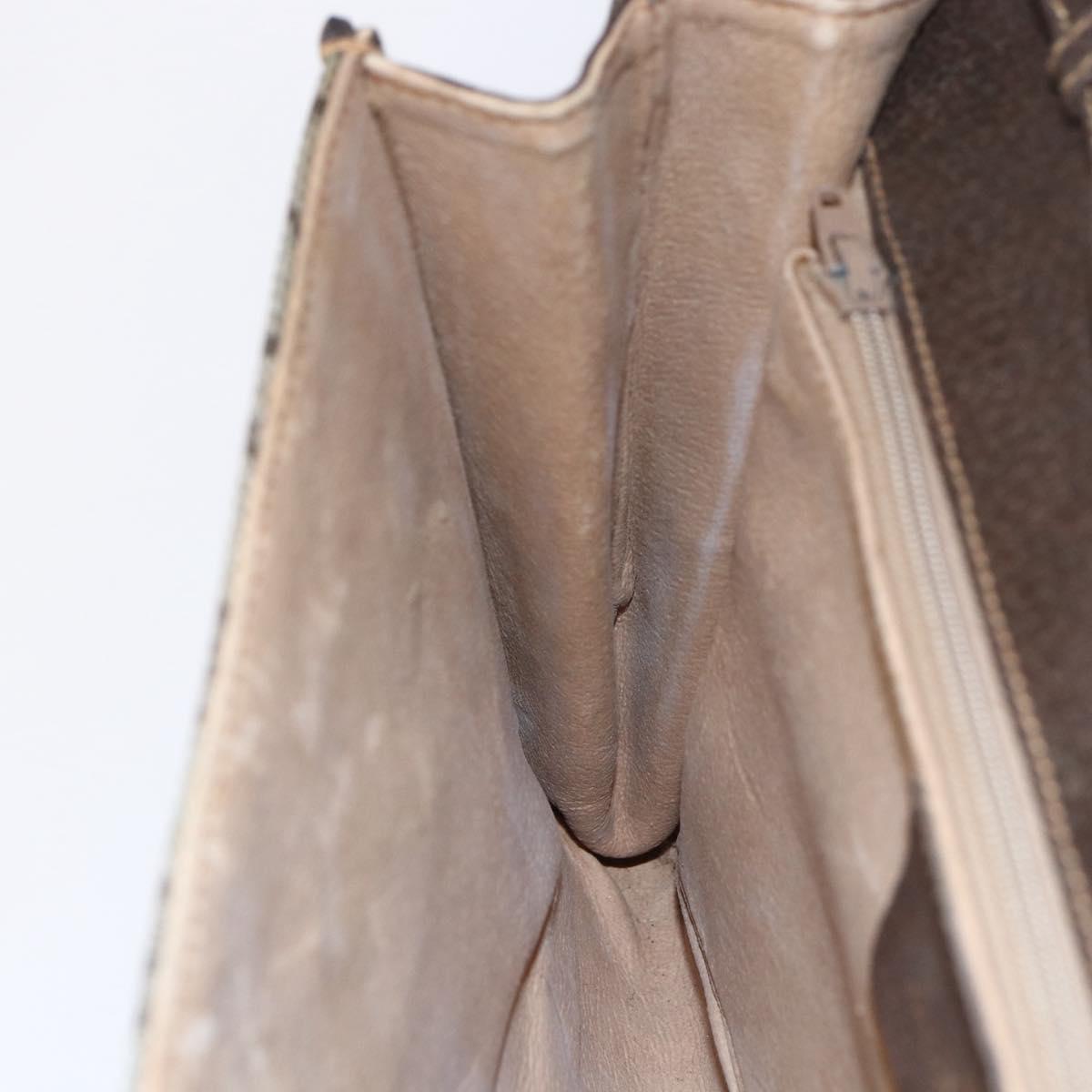 GUCCI GG Supreme Shoulder Bag PVC Beige Gold 904 02 050 Auth 149956