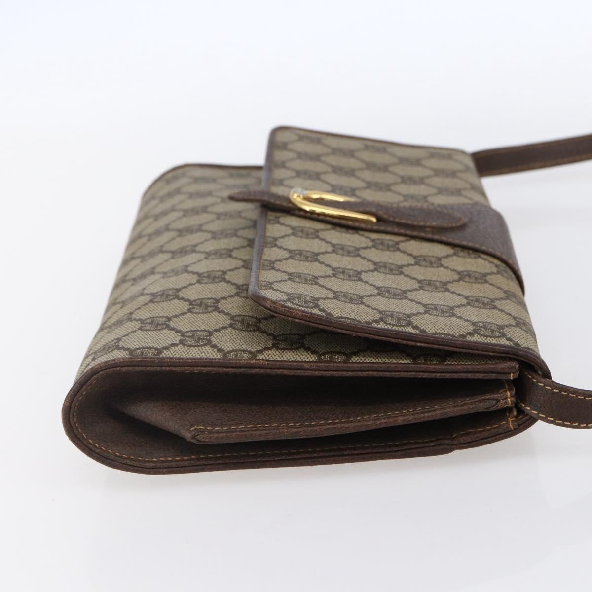 GUCCI GG Supreme Shoulder Bag PVC Beige Gold 904 02 050 Auth 149956