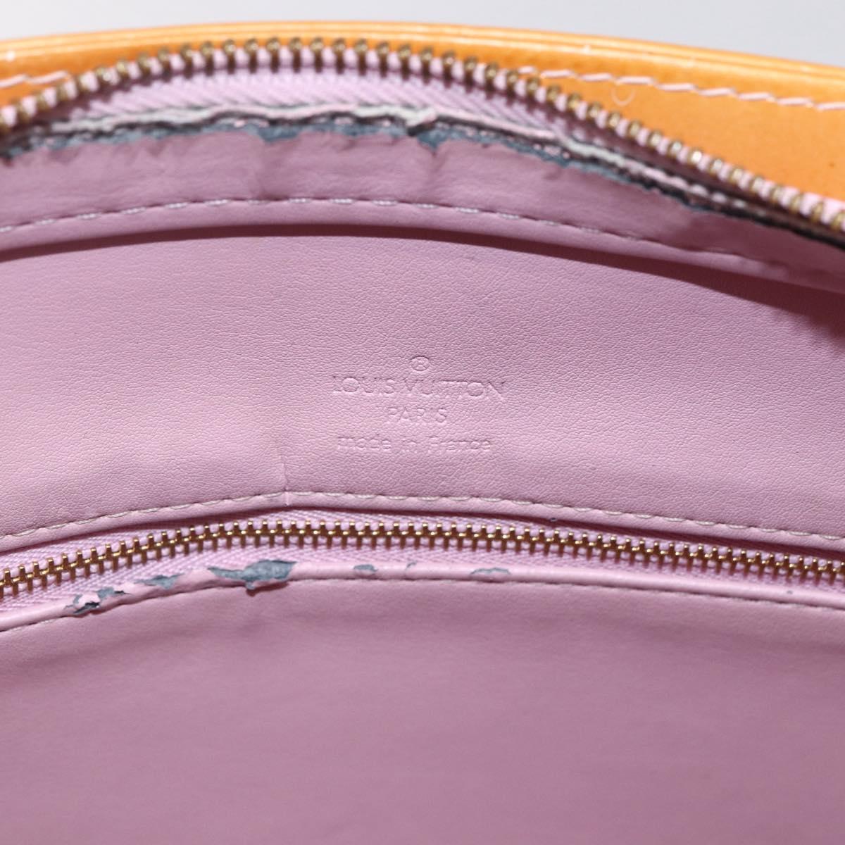 LOUIS VUITTON Monogram Vernis Houston Hand Bag Rose M91054 LV Auth 149967