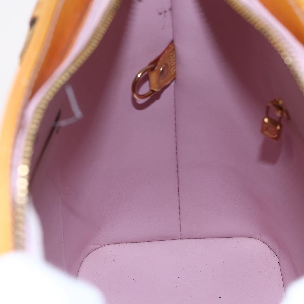 LOUIS VUITTON Monogram Vernis Houston Hand Bag Rose M91054 LV Auth 149967