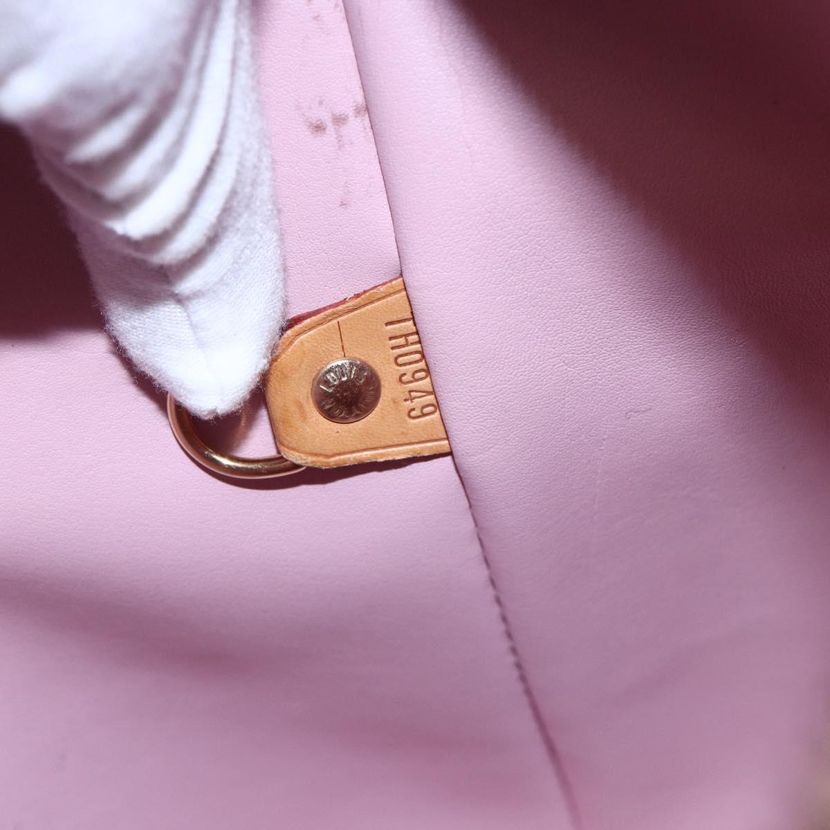 LOUIS VUITTON Monogram Vernis Houston Hand Bag Rose M91054 LV Auth 149967