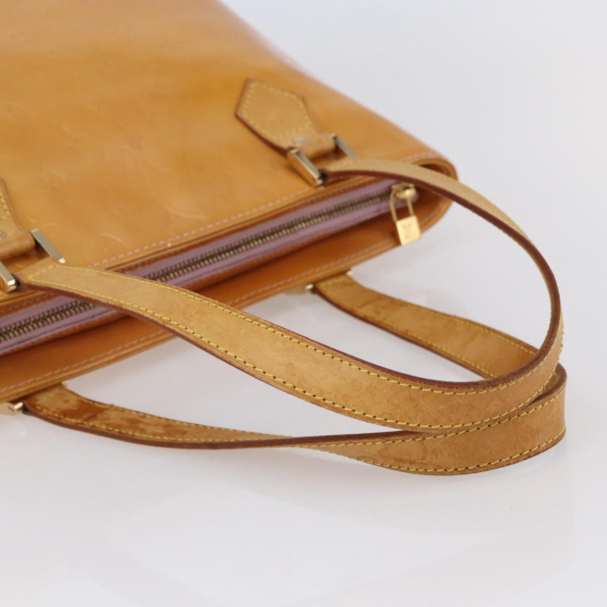 LOUIS VUITTON Monogram Vernis Houston Hand Bag Rose M91054 LV Auth 149967