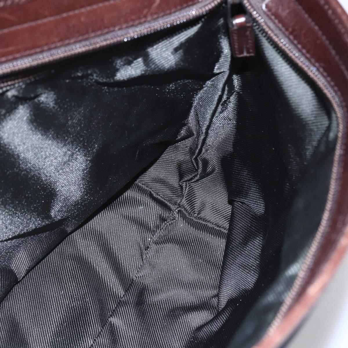 GUCCI GG Canvas Tote Bag Brown Silver 34339 Auth 149975