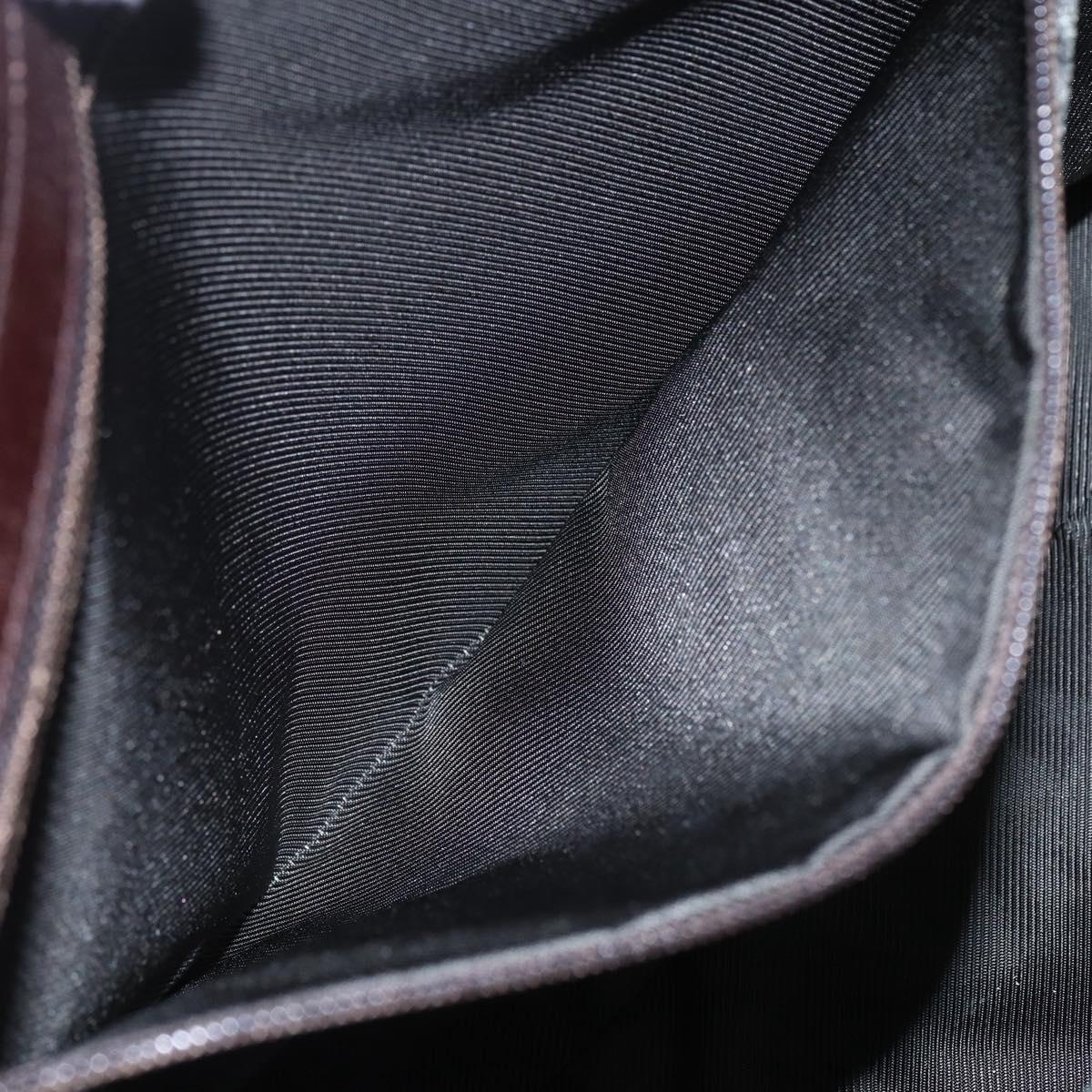 GUCCI GG Canvas Tote Bag Brown Silver 34339 Auth 149975