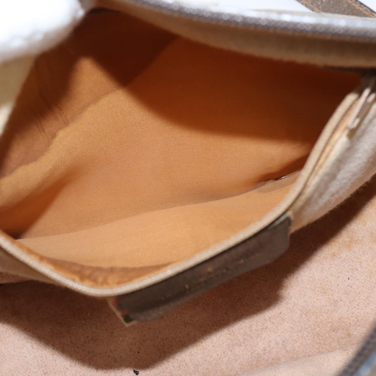 GUCCI GG Supreme Web Sherry Line Bag PVC Beige Gold 89 02 032 Auth 149979