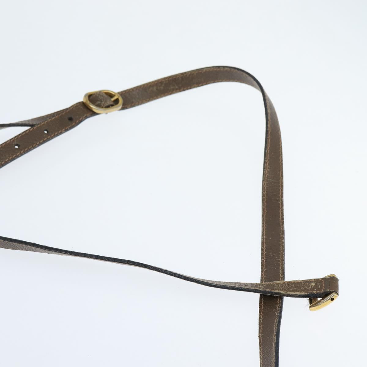 GUCCI GG Supreme Web Sherry Line Bag PVC Beige Gold 89 02 032 Auth 149979