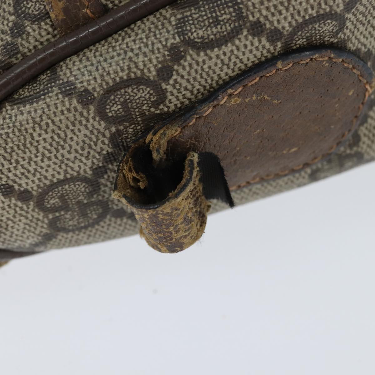 GUCCI GG Supreme Web Sherry Line Bag PVC Beige Gold 89 02 032 Auth 149979