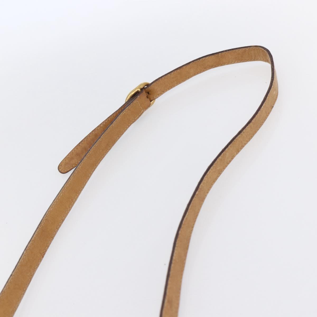 GUCCI Micro GG Supreme Shoulder Bag PVC Beige Gold Auth 149981