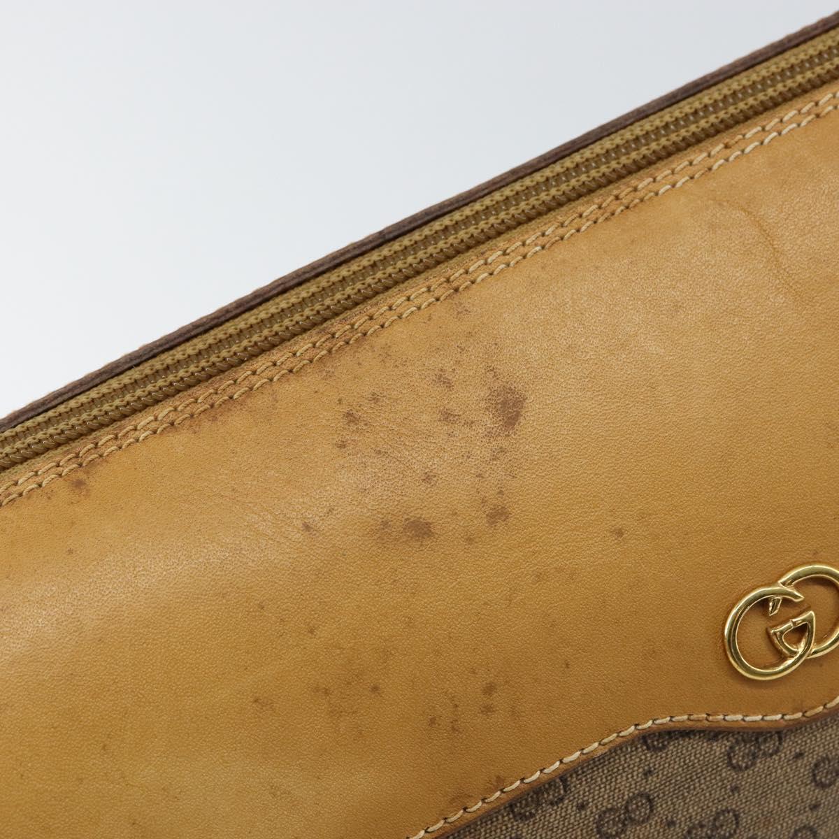 GUCCI Micro GG Supreme Shoulder Bag PVC Beige Gold 001 58 4001 Auth 149982