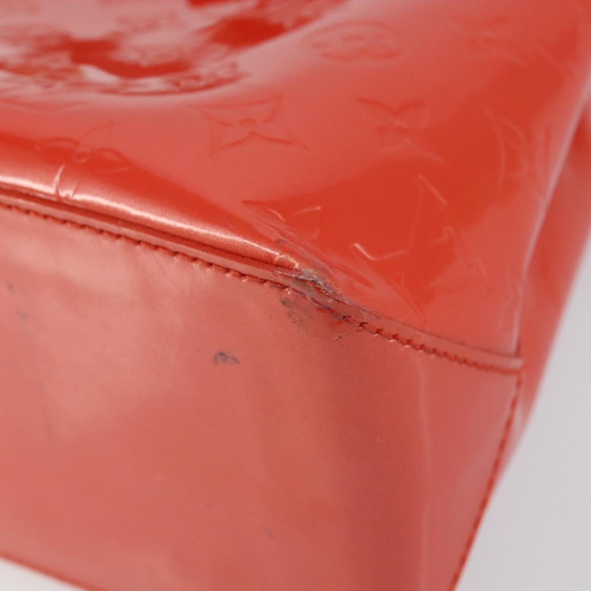 LOUIS VUITTON Vernis Bluebird Wilshire PM Bag Orenge Sunset M93644 Auth 149996