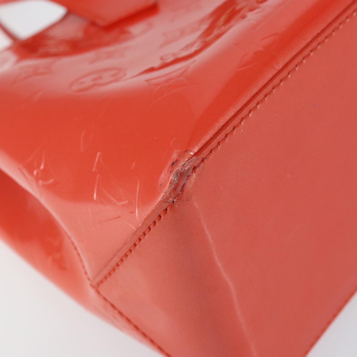 LOUIS VUITTON Vernis Bluebird Wilshire PM Bag Orenge Sunset M93644 Auth 149996