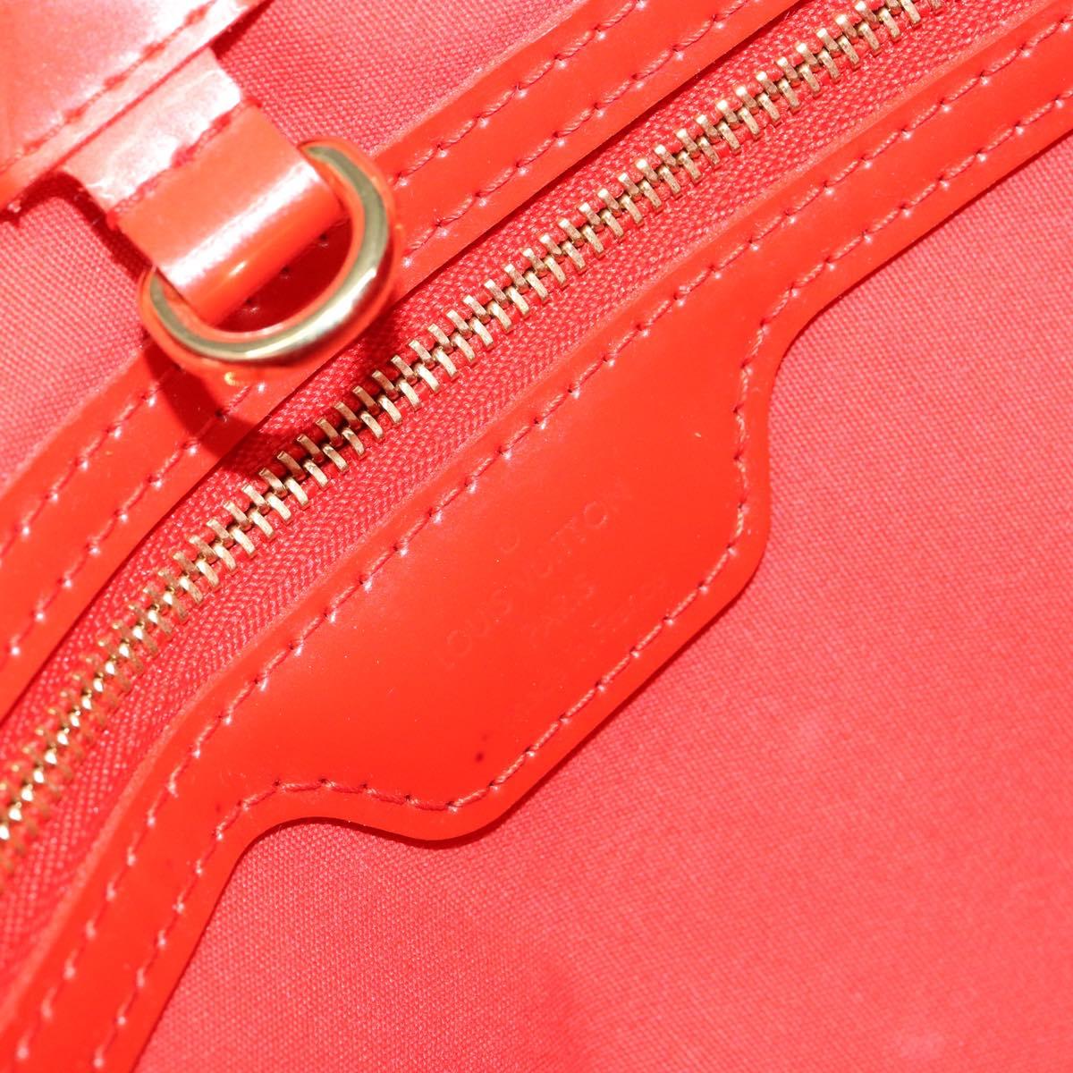 LOUIS VUITTON Vernis Bluebird Wilshire PM Bag Orenge Sunset M93644 Auth 149996