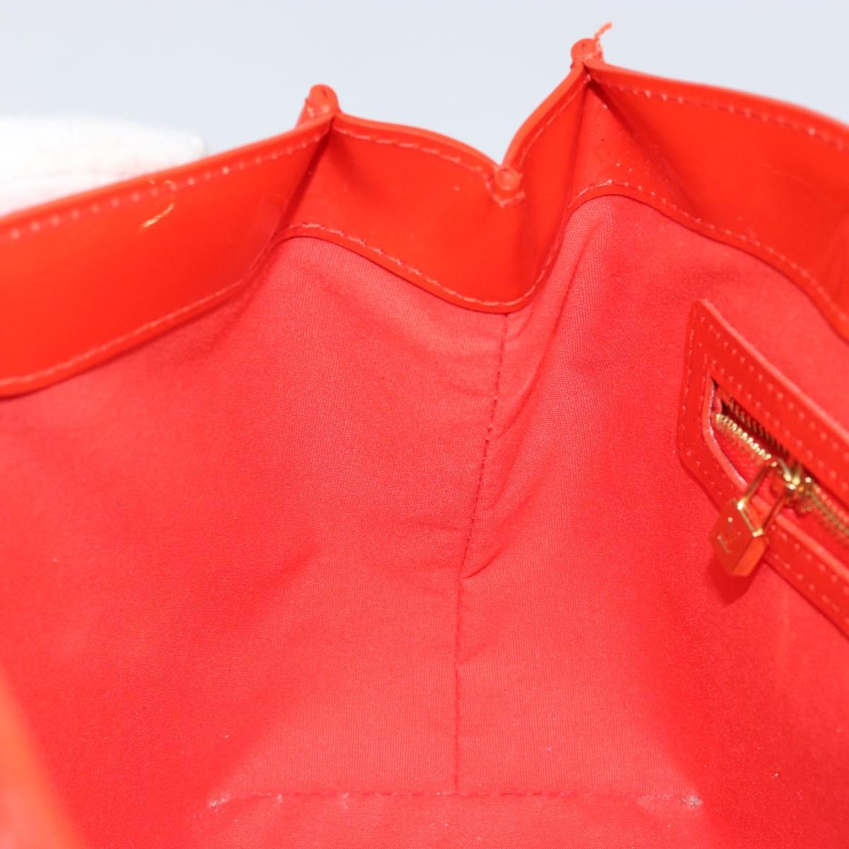 LOUIS VUITTON Vernis Bluebird Wilshire PM Bag Orenge Sunset M93644 Auth 149996