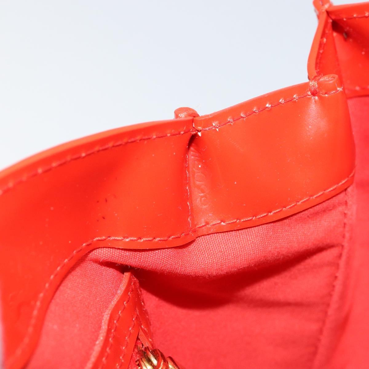 LOUIS VUITTON Vernis Bluebird Wilshire PM Bag Orenge Sunset M93644 Auth 149996