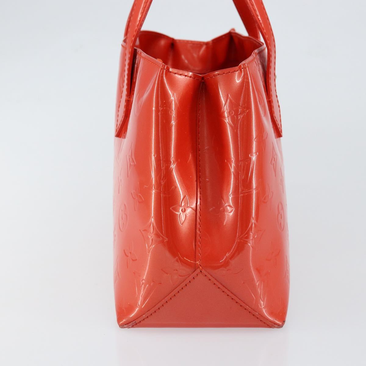 LOUIS VUITTON Vernis Bluebird Wilshire PM Bag Orenge Sunset M93644 Auth 149996