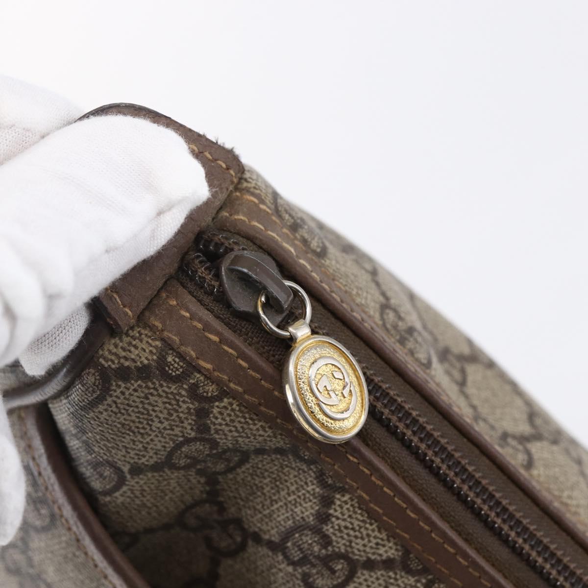 GUCCI GG Supreme Web Sherry Line Bag PVC Beige Gold 001 123 6177 Auth 150000