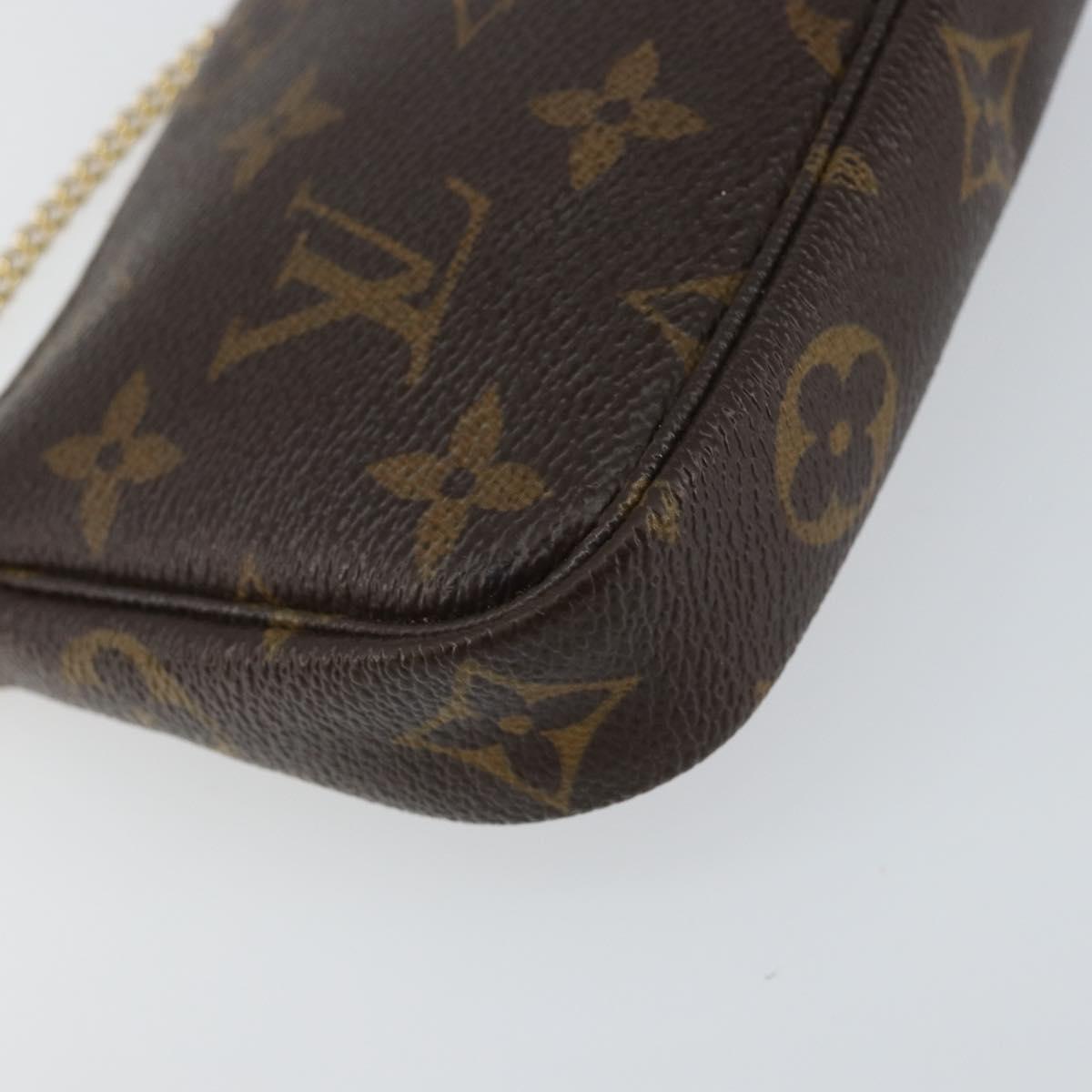 LOUIS VUITTON Monogram Mini Pochette Accessoires Pouch M58009 LV Auth 150016
