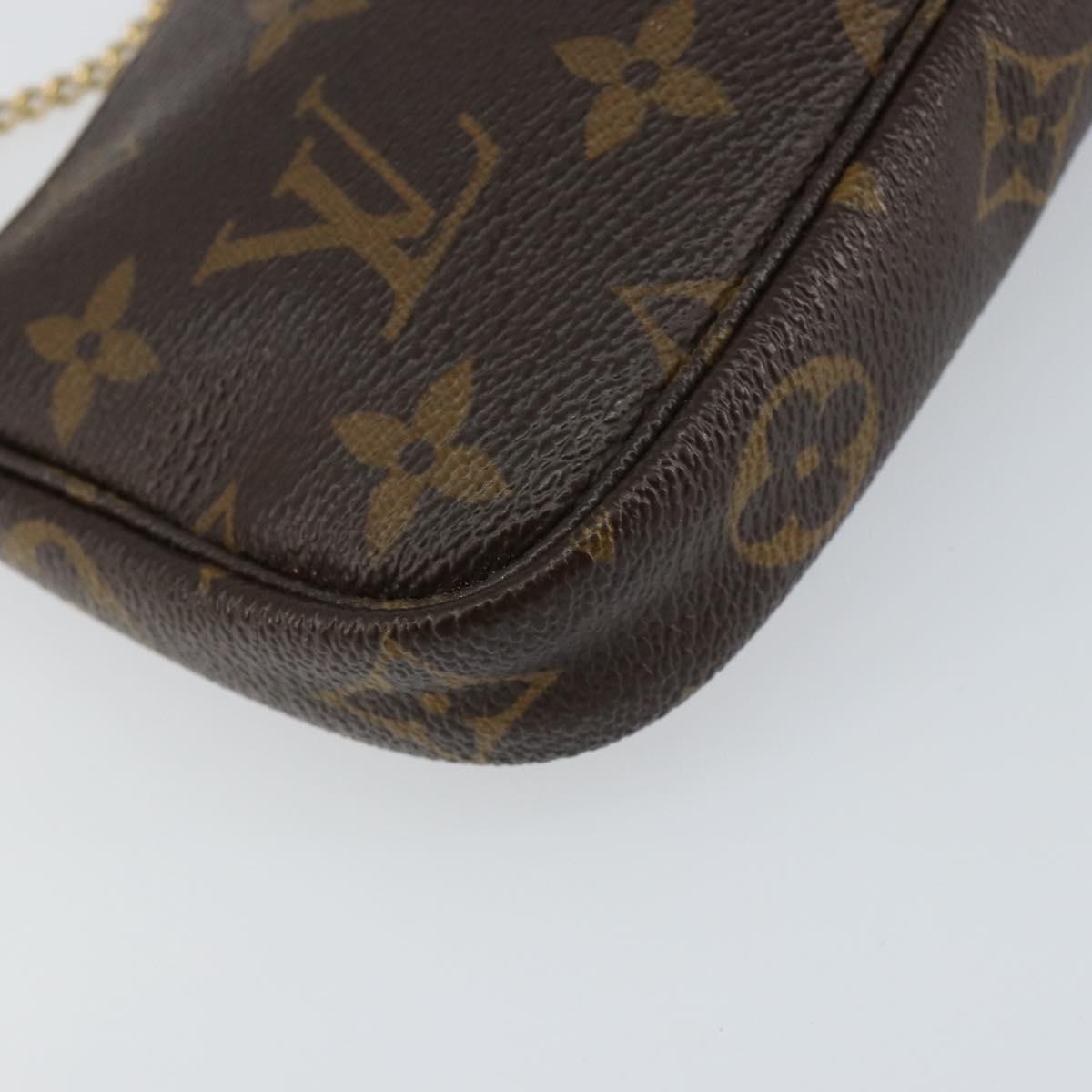 LOUIS VUITTON Monogram Mini Pochette Accessoires Pouch M58009 LV Auth 150016