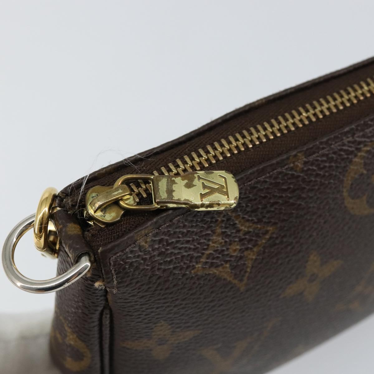 LOUIS VUITTON Monogram Mini Pochette Accessoires Pouch M58009 LV Auth 150016
