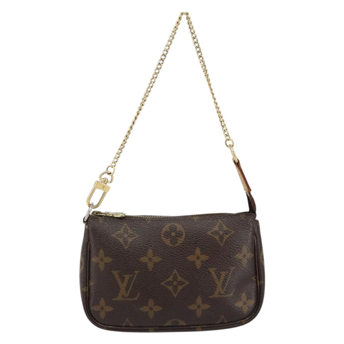 LOUIS VUITTON Monogram Mini Pochette Accessoires Pouch M58009 LV Auth 150016