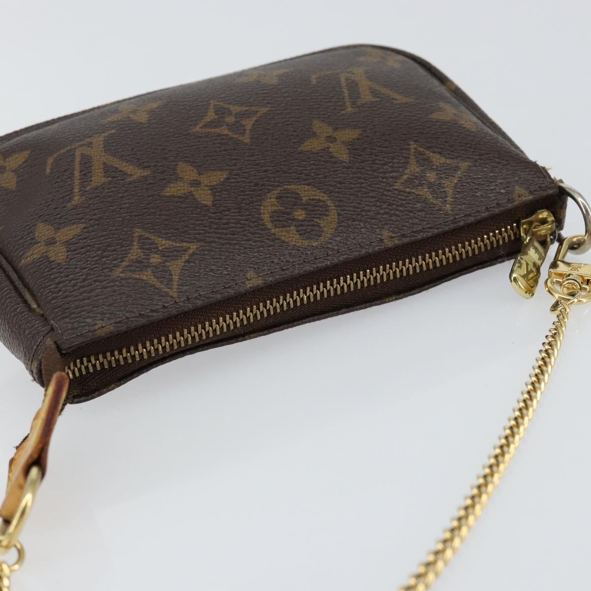 LOUIS VUITTON Monogram Mini Pochette Accessoires Pouch M58009 LV Auth 150016
