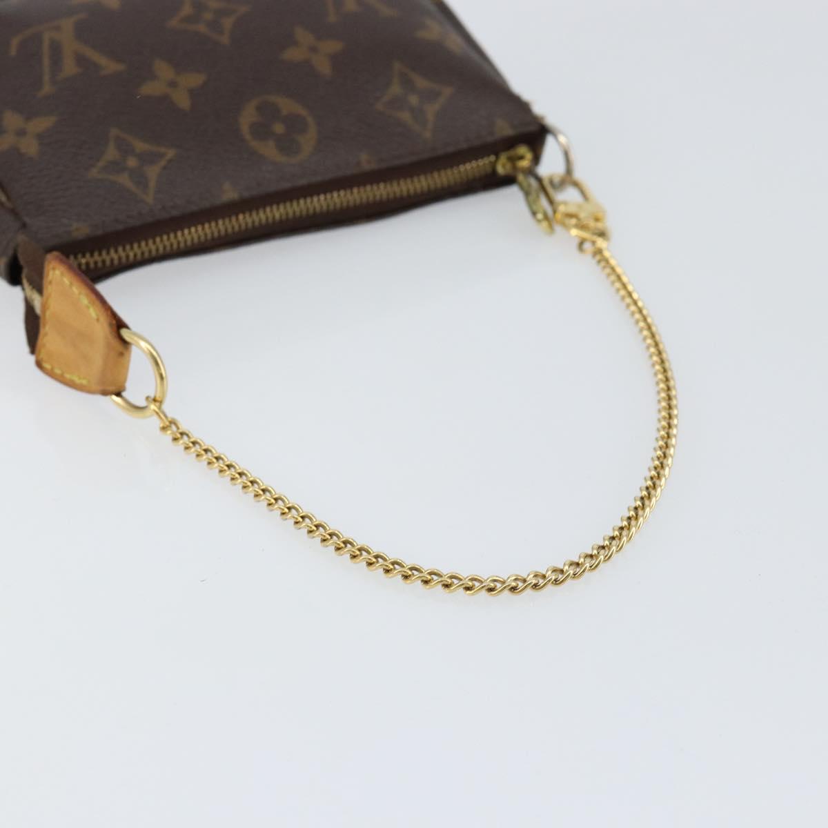 LOUIS VUITTON Monogram Mini Pochette Accessoires Pouch M58009 LV Auth 150016