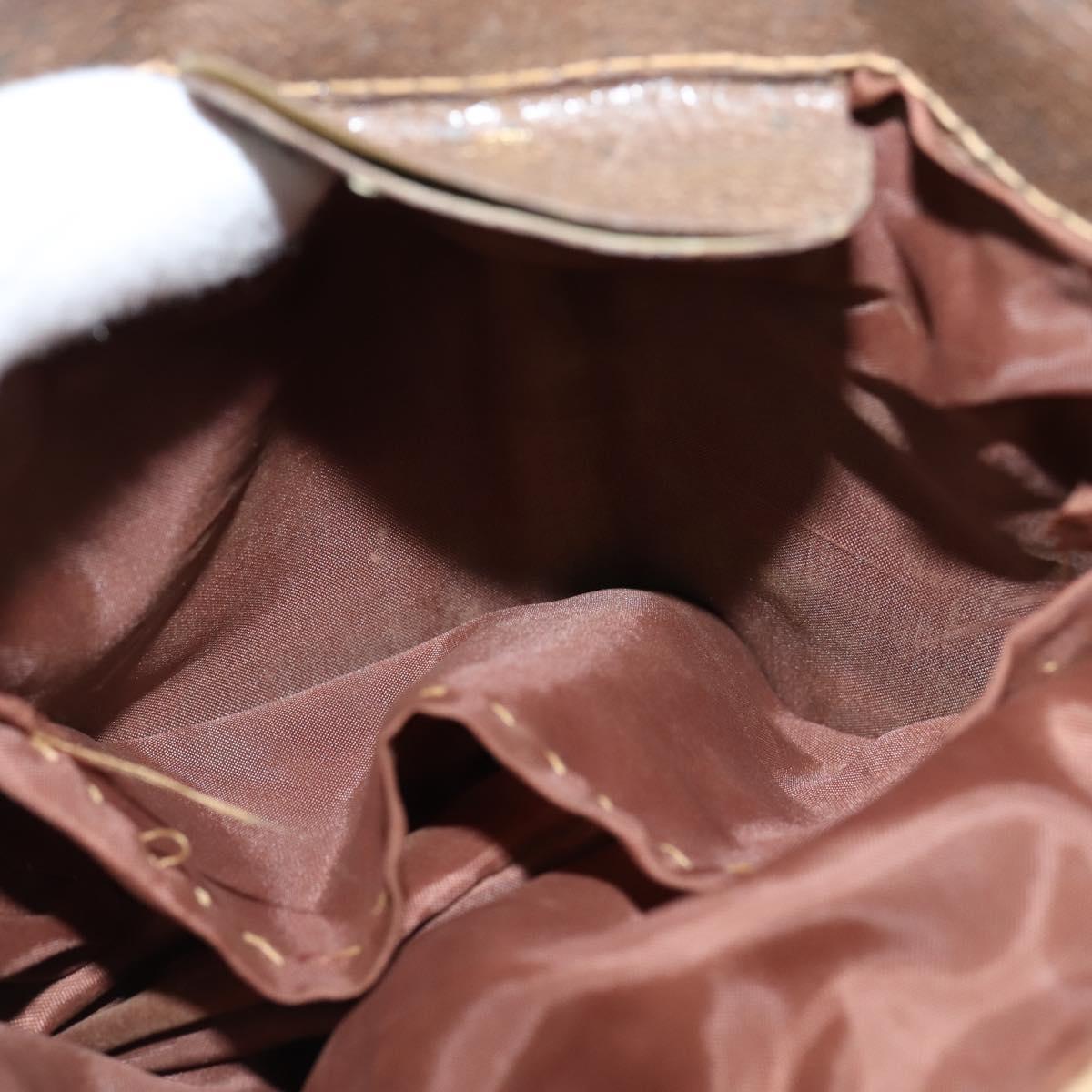 GUCCI GG Supreme Web Sherry Line Bag PVC Beige Gold 86 02 037 Auth 150020