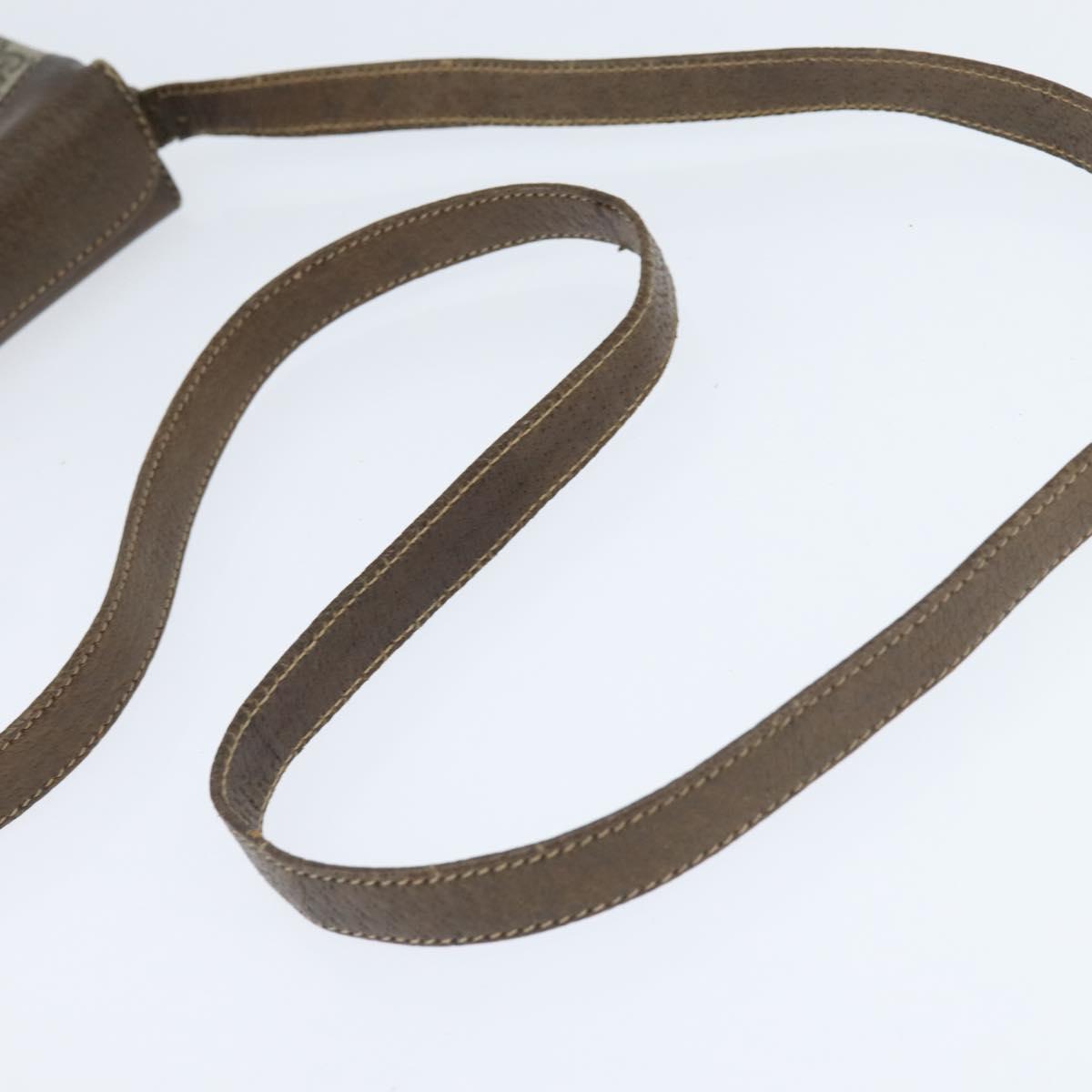 GUCCI GG Supreme Web Sherry Line Bag PVC Beige Gold 86 02 037 Auth 150020