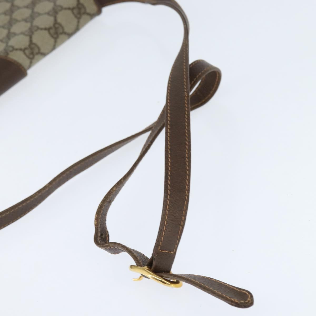 GUCCI GG Supreme Shoulder Bag PVC Beige Gold 89 02 050 Auth 150021