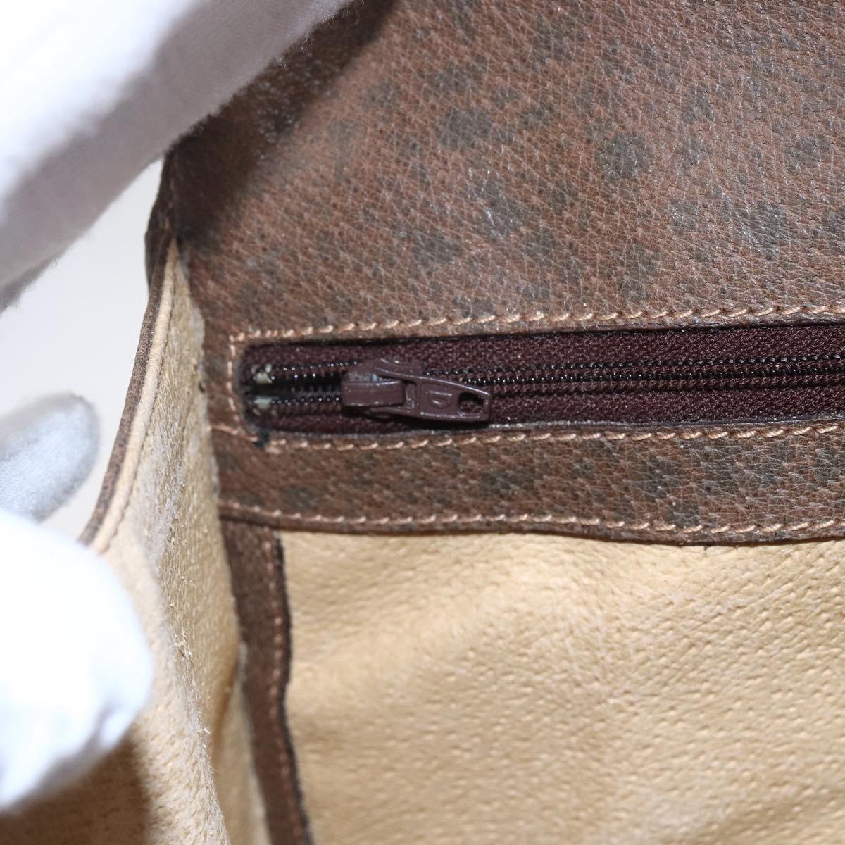 GUCCI GG Supreme Hand Bag PVC Beige Gold Auth 150024