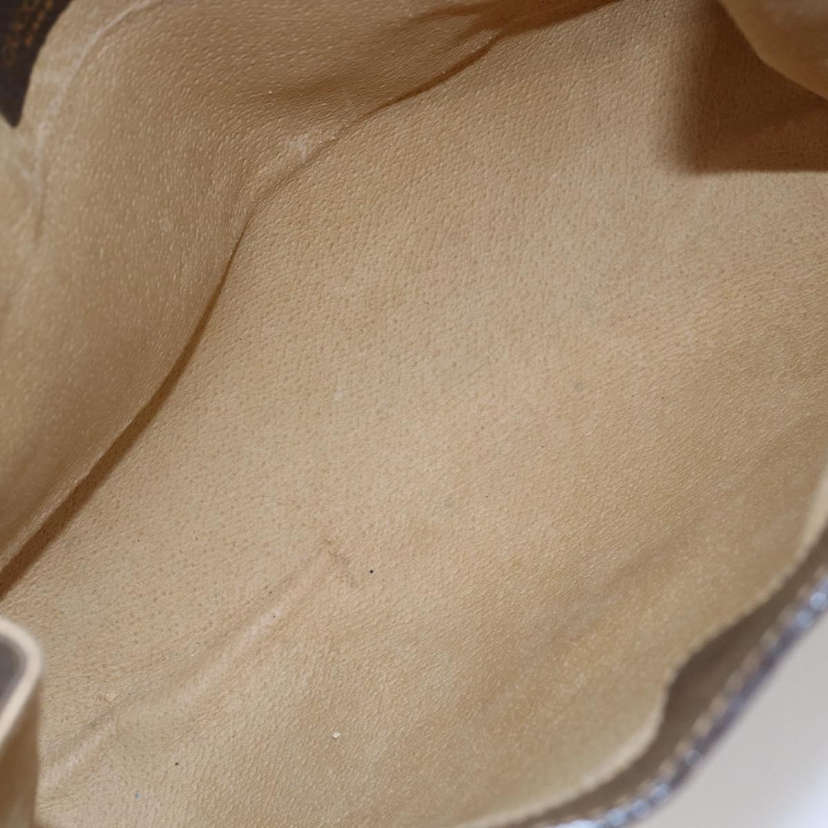 GUCCI GG Supreme Hand Bag PVC Beige Gold Auth 150024