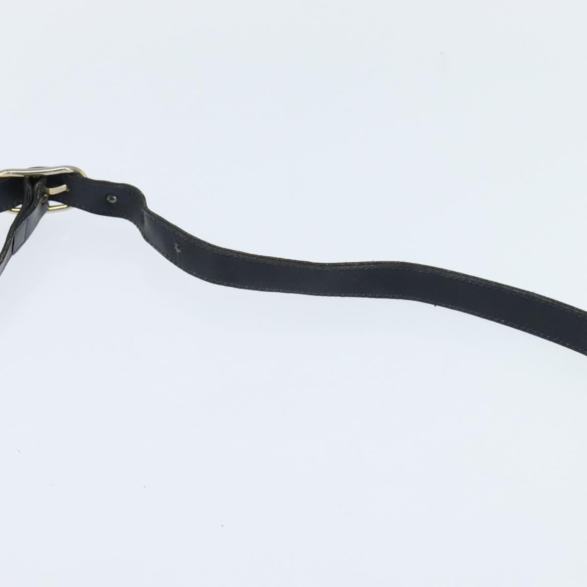 GUCCI GG Supreme Shoulder Bag PVC Navy Gold Auth 150027