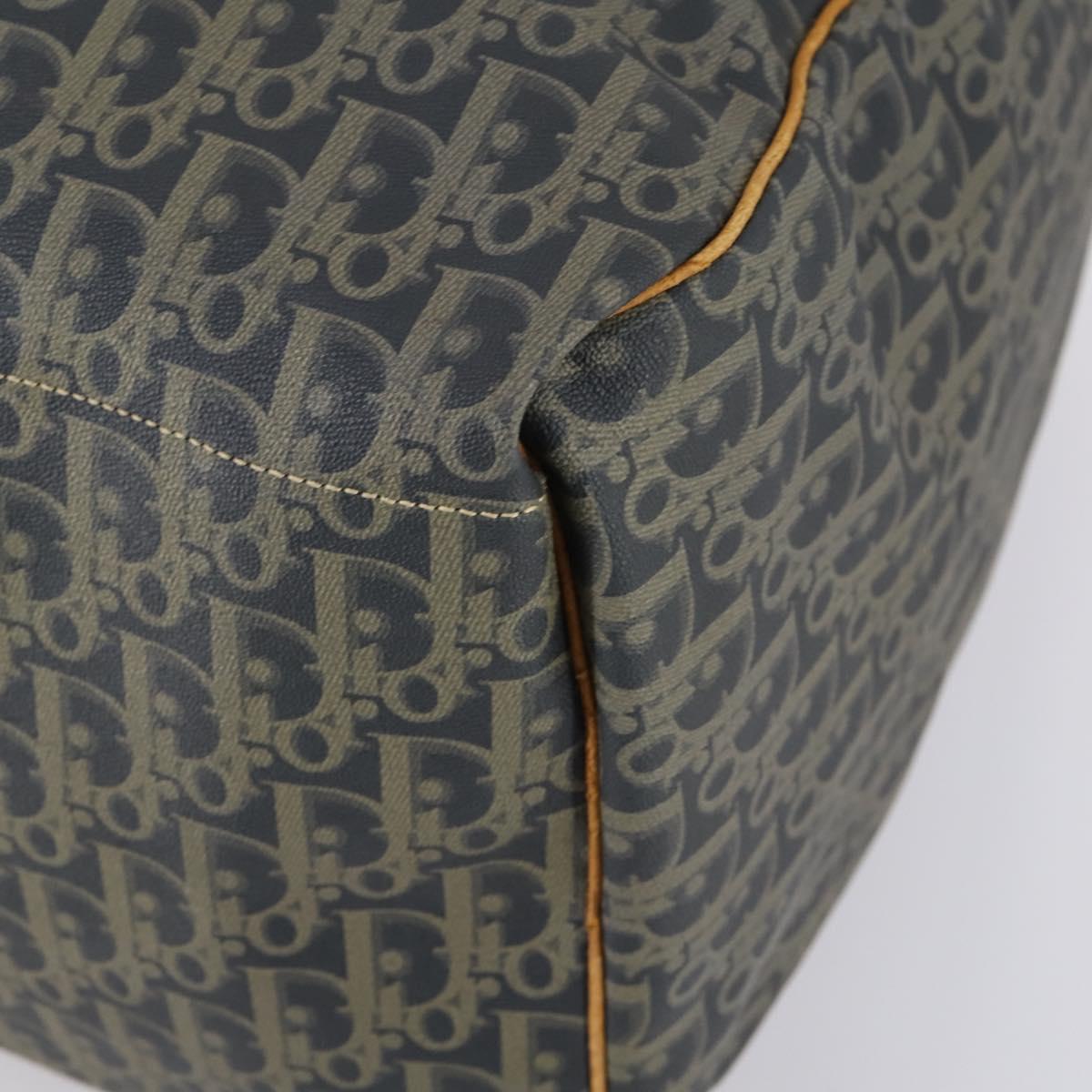 Christian Dior Trotter Canvas Boston Bag Khaki Auth 150036