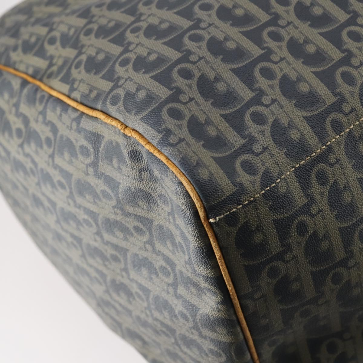 Christian Dior Trotter Canvas Boston Bag Khaki Auth 150036