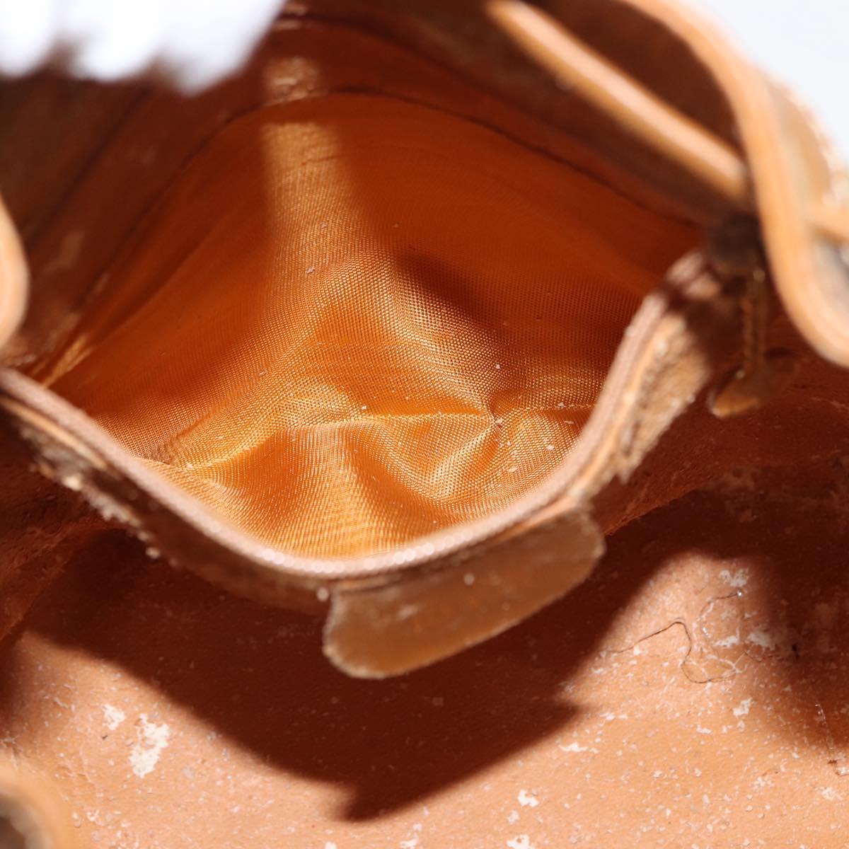 GUCCI GG Canvas Shoulder Bag Beige Gold Auth 150040