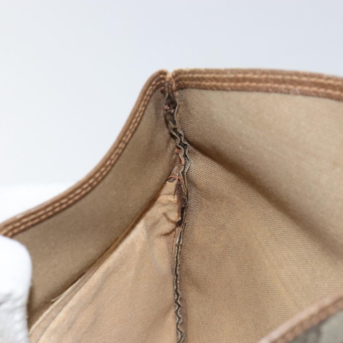 GUCCI GG Supreme Clutch Bag PVC Beige Gold 89 02 503 Auth 150043