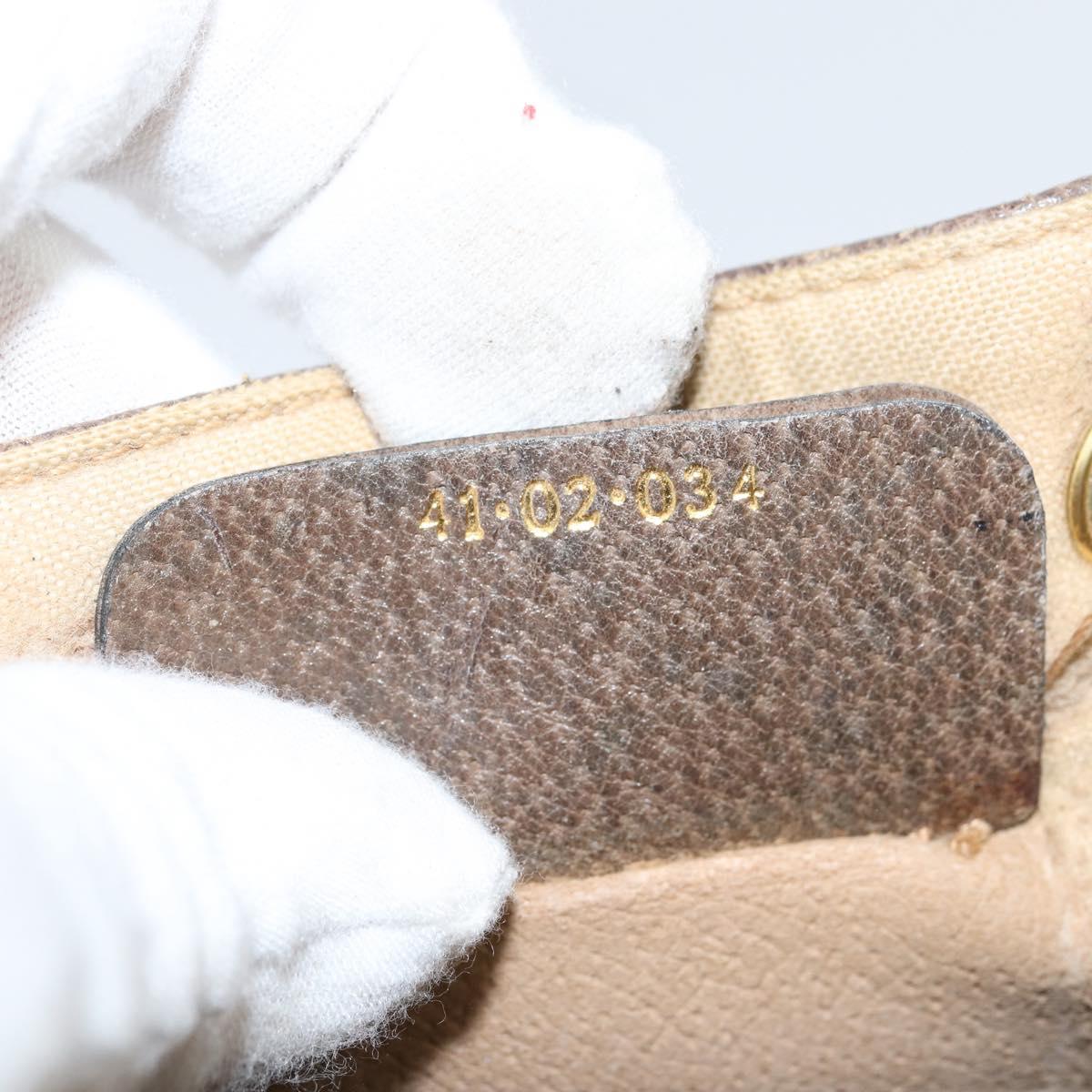 GUCCI GG Supreme Web Sherry Line Shoulder Bag PVC Beige 41 02 034 Auth 150046