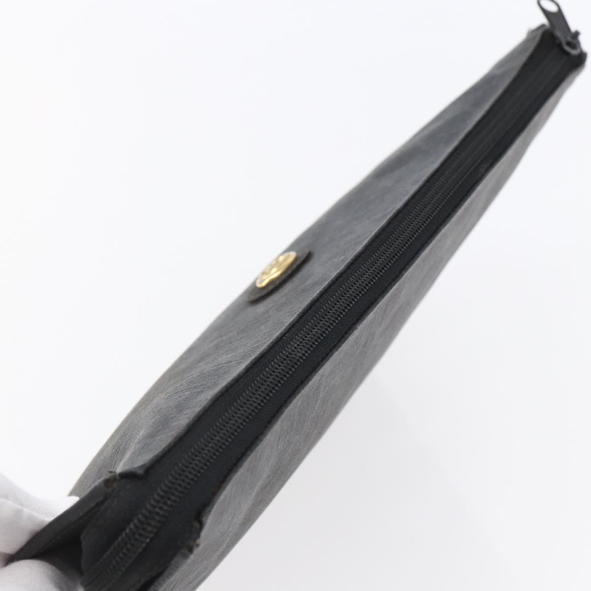 GUCCI GG Supreme Clutch Bag PVC Black 97 01 029 Auth 150048