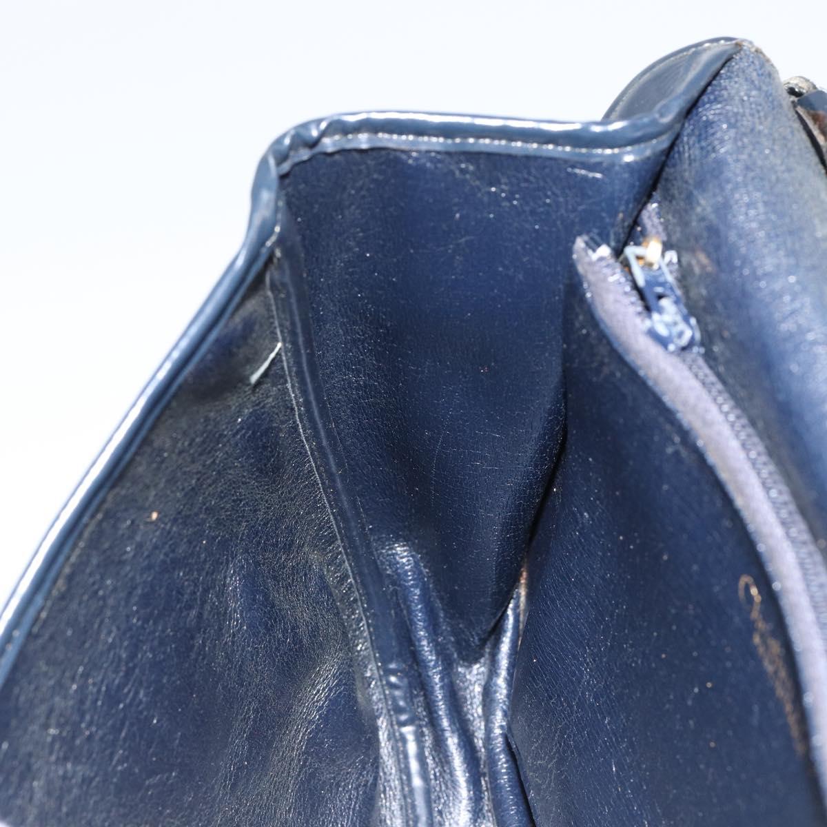 Christian Dior Trotter Canvas Shoulder Bag Navy Auth 150069