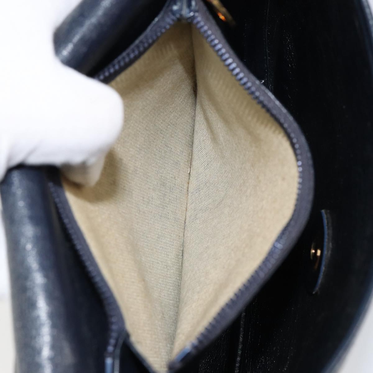 Christian Dior Trotter Canvas Shoulder Bag Navy Auth 150069