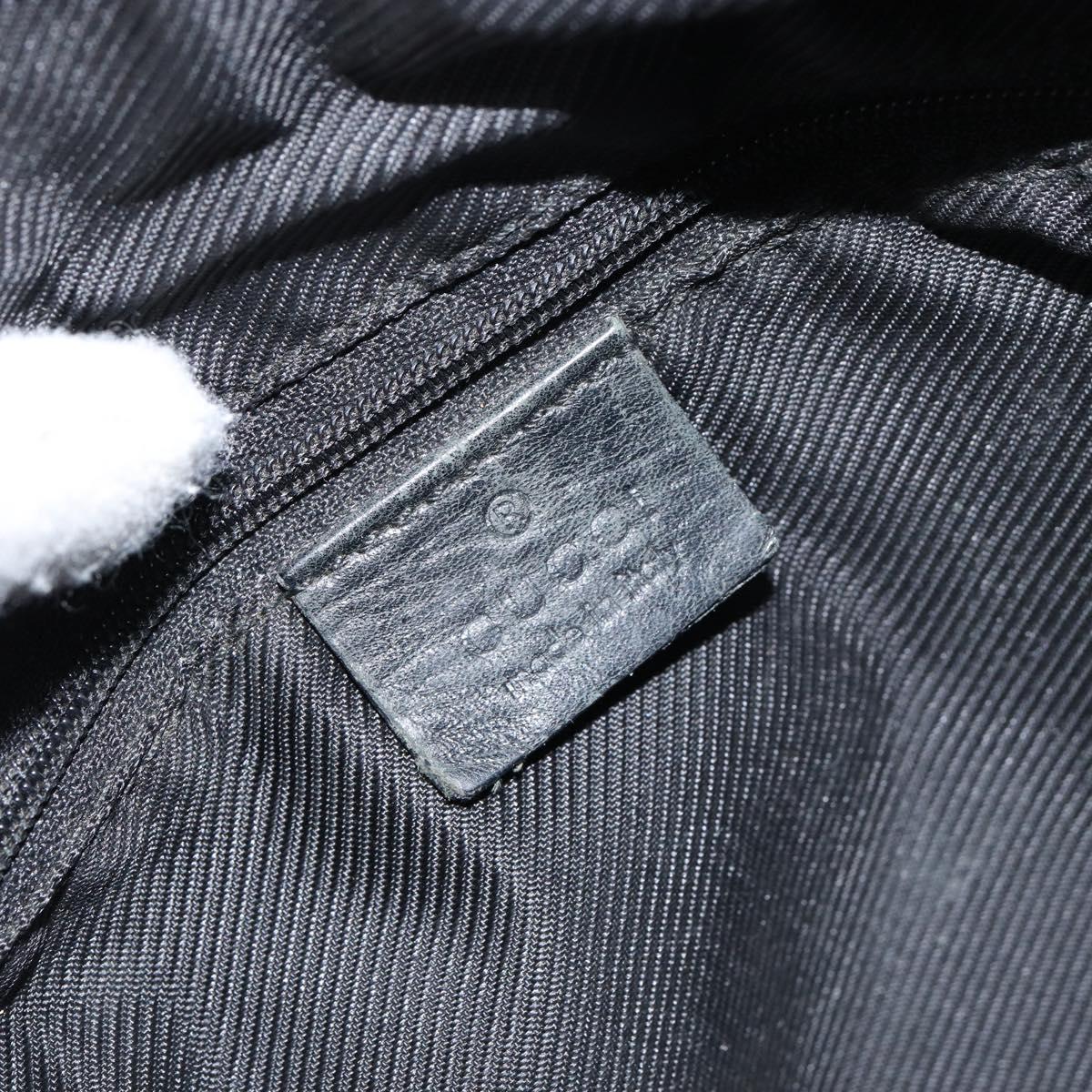 GUCCI GG Canvas Boston Bag Black Gold 000 0851 Auth 150082