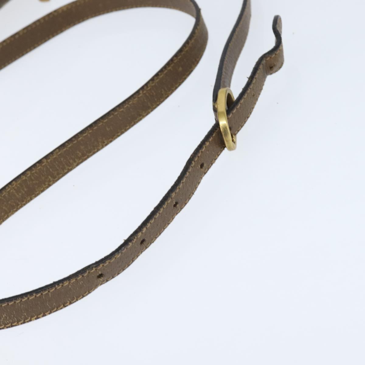 GUCCI GG Supreme Web Sherry Line Bag PVC Beige Gold 89 02 018 Auth 150084