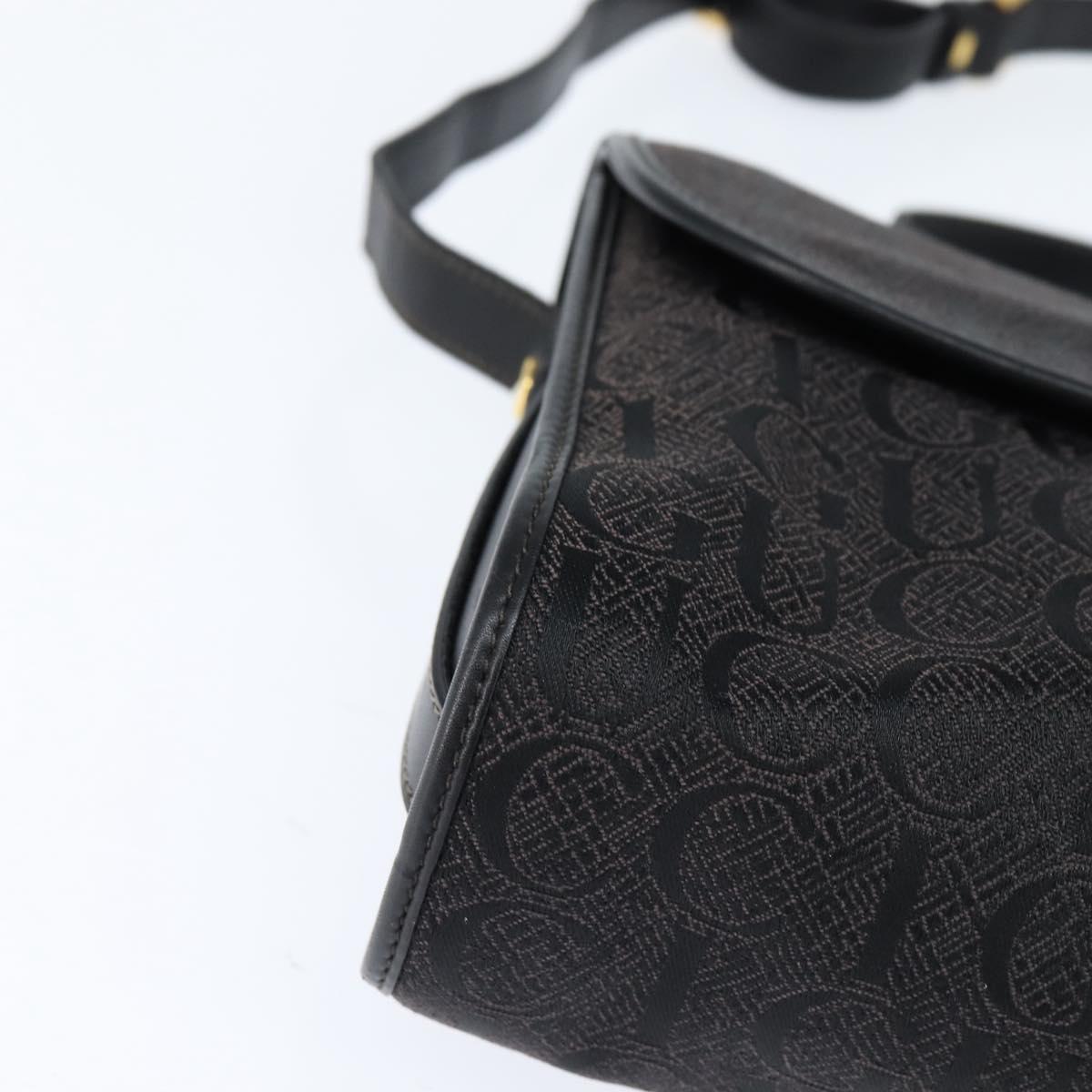 GUCCI Shoulder Bag Nylon Black Gold 001 14 0712 Auth 150087