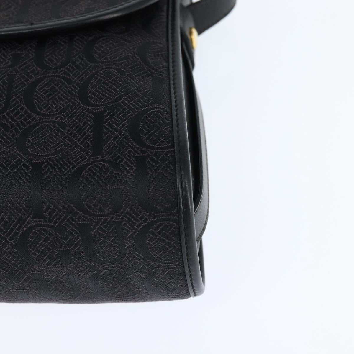 GUCCI Shoulder Bag Nylon Black Gold 001 14 0712 Auth 150087